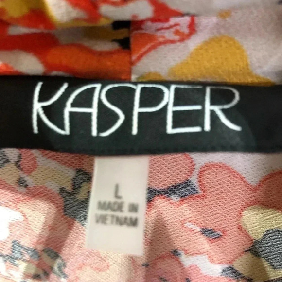 Kasper Floral Open Front Cardigan Shrug,long sleeve,floral pattern,soft stretch - Picture 9 of 9